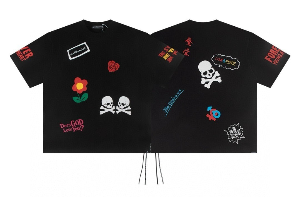 Mastermind Japan Skull Print Crew Neck Short Sleeve T Shirt Unisex