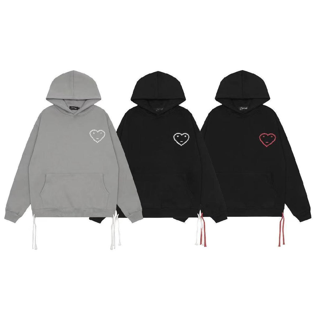 Heart Embroidered Hoodie Sweatpants Set