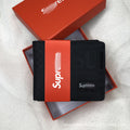 Supreme Allover Woven Logo Bifold Wallet Multicolor Canvas Card Holder