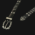 Vintage Metal Engraved Belt Dark Heavy Hip Hop Punk Studded Waist Belt