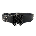 AMIRI Riveted Leather Belt Punk Claw Metal Buckle Waist Belt