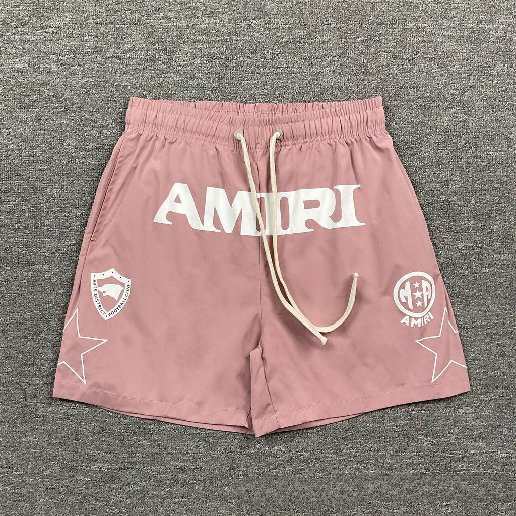 Amiri Star Letter Print Casual Loose Beach Shorts Unisex