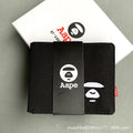 AAPE Embroidered Logo Bifold Wallet Multi Color Canvas Card