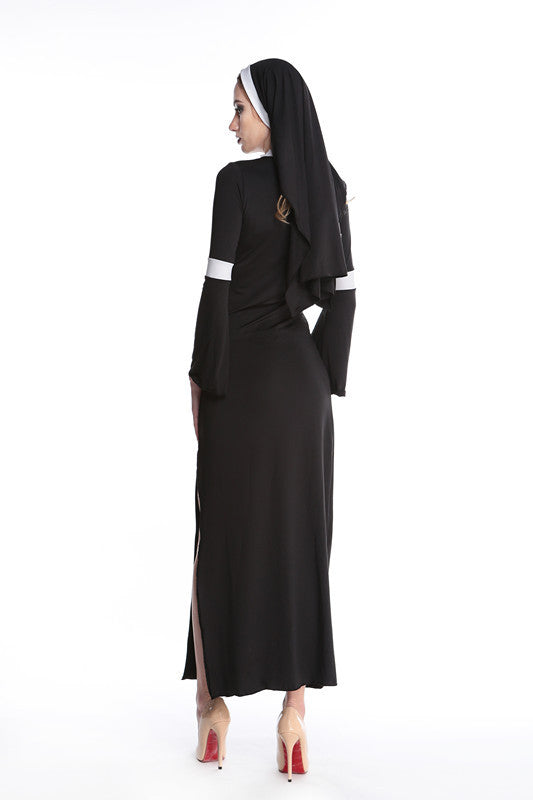 Halloween Men & Women Priest Nun Cosplay Easter Carnival Party Sets