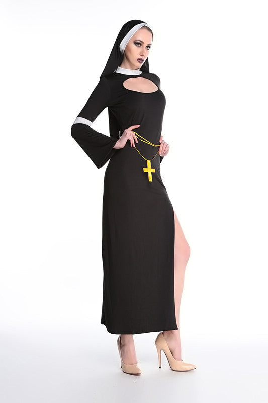 Halloween Men & Women Priest Nun Cosplay Easter Carnival Party Sets