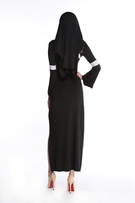Halloween Men & Women Priest Nun Cosplay Easter Carnival Party Sets