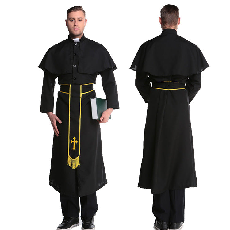 Halloween Men & Women Priest Nun Cosplay Easter Carnival Party Sets