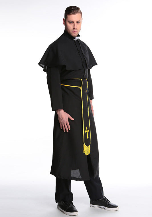 Halloween Men & Women Priest Nun Cosplay Easter Carnival Party Sets
