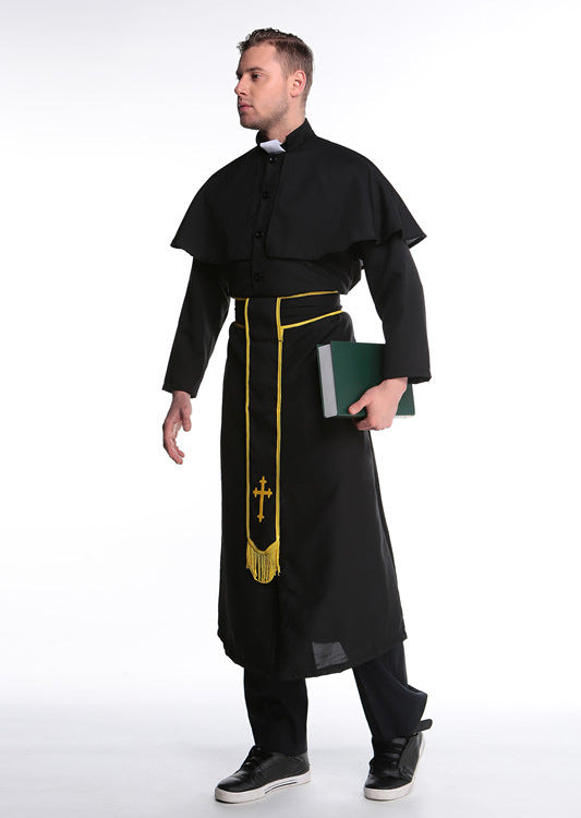 Halloween Men & Women Priest Nun Cosplay Easter Carnival Party Sets