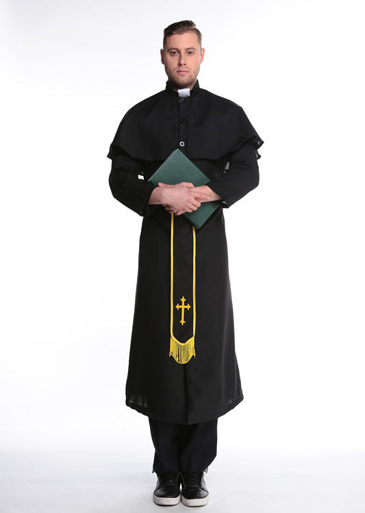 Halloween Men & Women Priest Nun Cosplay Easter Carnival Party Sets