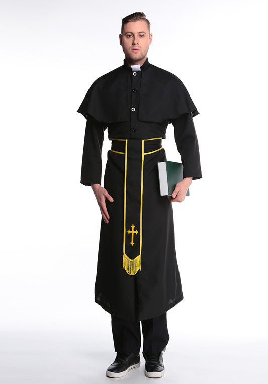 Halloween Men & Women Priest Nun Cosplay Easter Carnival Party Sets