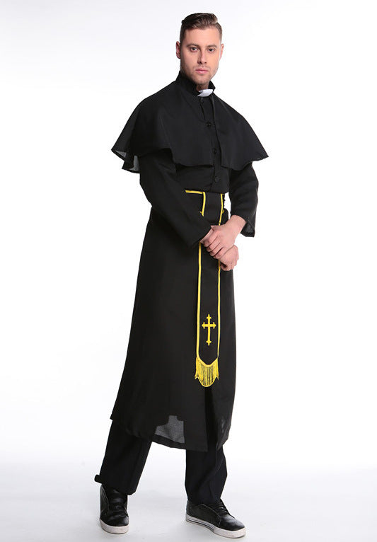 Halloween Men & Women Priest Nun Cosplay Easter Carnival Party Sets