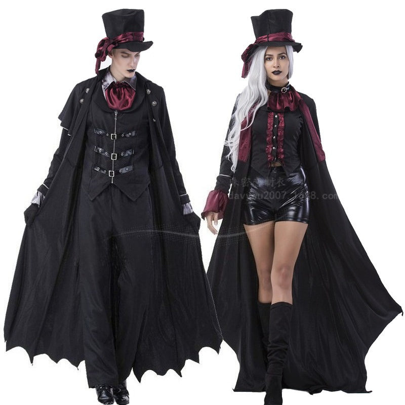 Halloween Men & Women Vampire Skeleton Gothic Cosplay Couple Sets