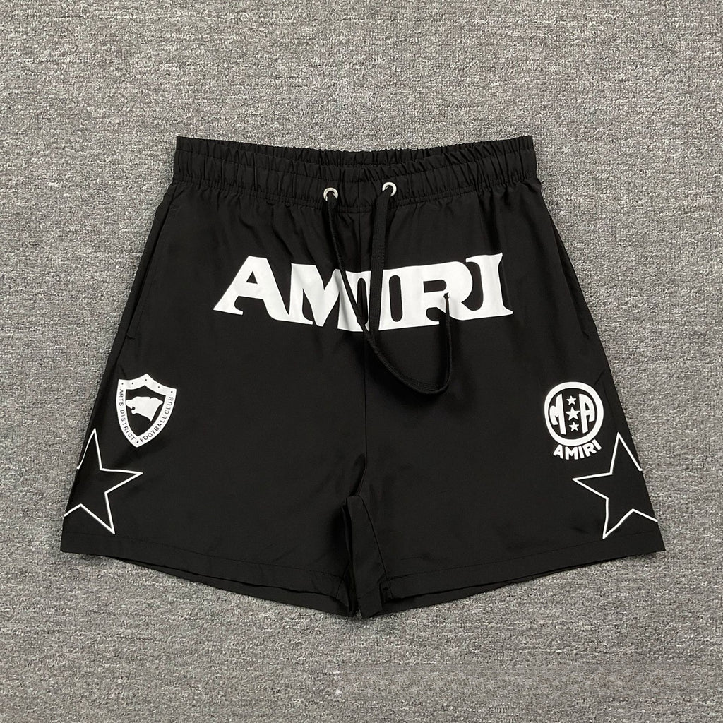 Amiri Star Letter Print Casual Loose Beach Shorts Unisex