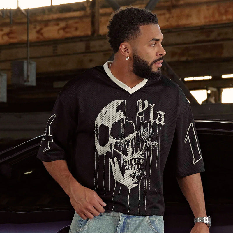 YOUNGLA 4015 Drippy Skull Jersey