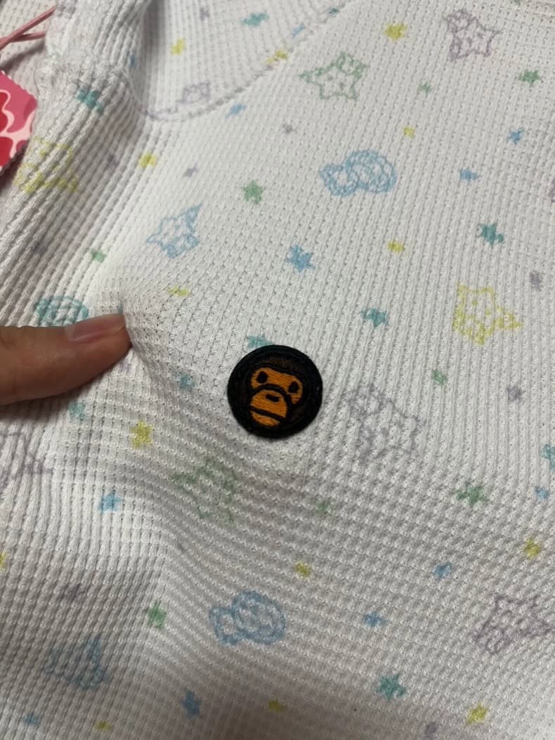 BAPE Lisa Baby Milo Sta Pattern One Point Waffle Star Print Hoodie