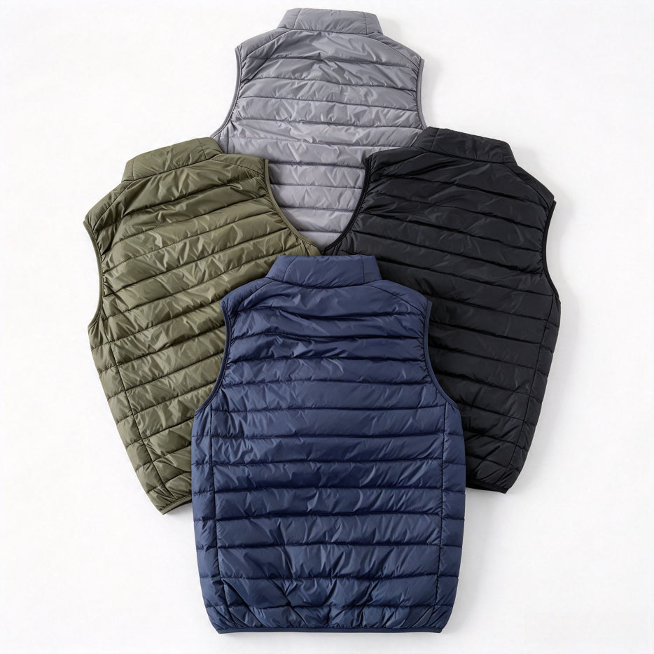 Montbell Plasma Down Vest Stand Collar Zip Ultralight Warm Gilet