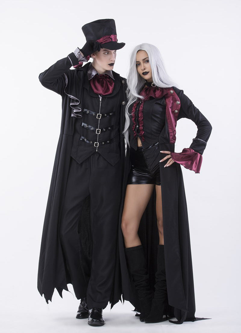 Halloween Men & Women Vampire Skeleton Gothic Cosplay Couple Sets