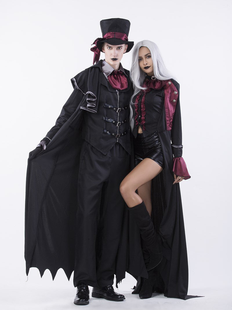 Halloween Men & Women Vampire Skeleton Gothic Cosplay Couple Sets