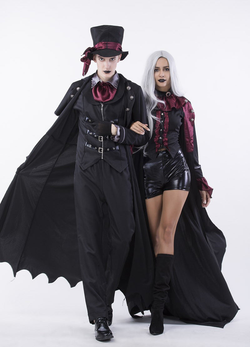 Halloween Men & Women Vampire Skeleton Gothic Cosplay Couple Sets
