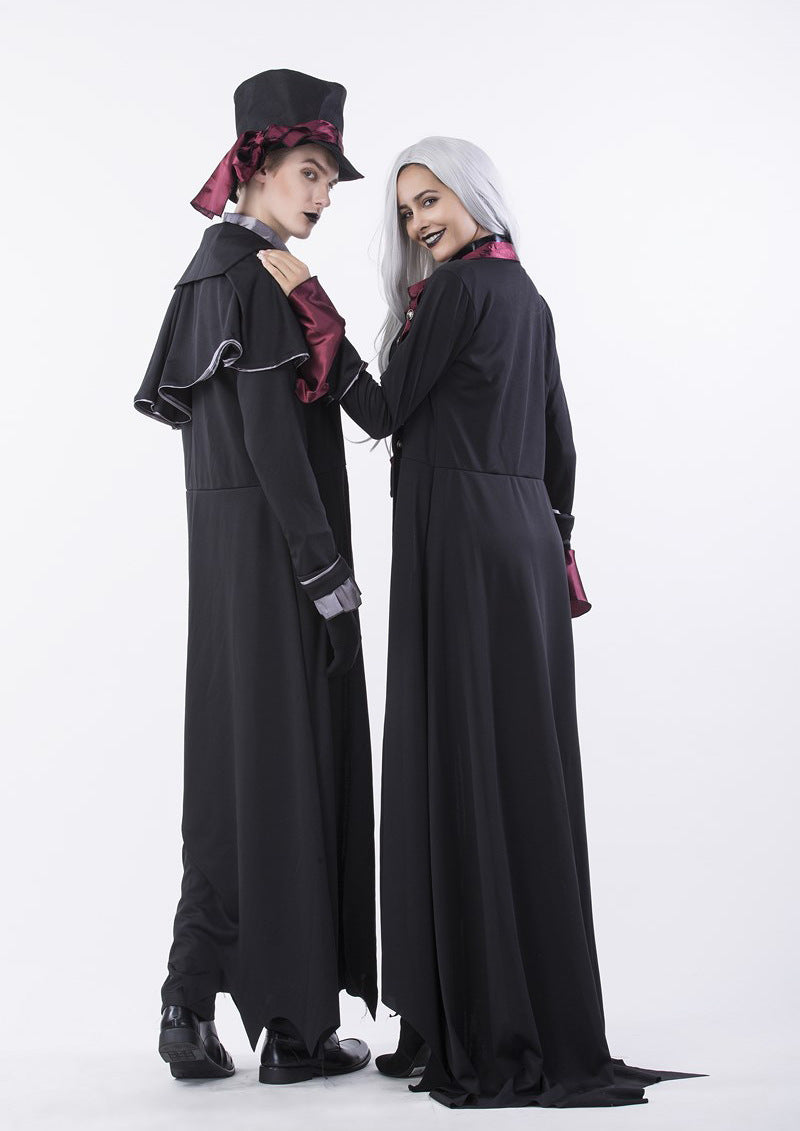 Halloween Men & Women Vampire Skeleton Gothic Cosplay Couple Sets