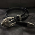 ERD Leather Belt 3D Carved Eagle Cross Vintage Waist Belt