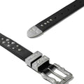 ERD Rivet Rose Cross Embossed Genuine Leather Unisex Belt