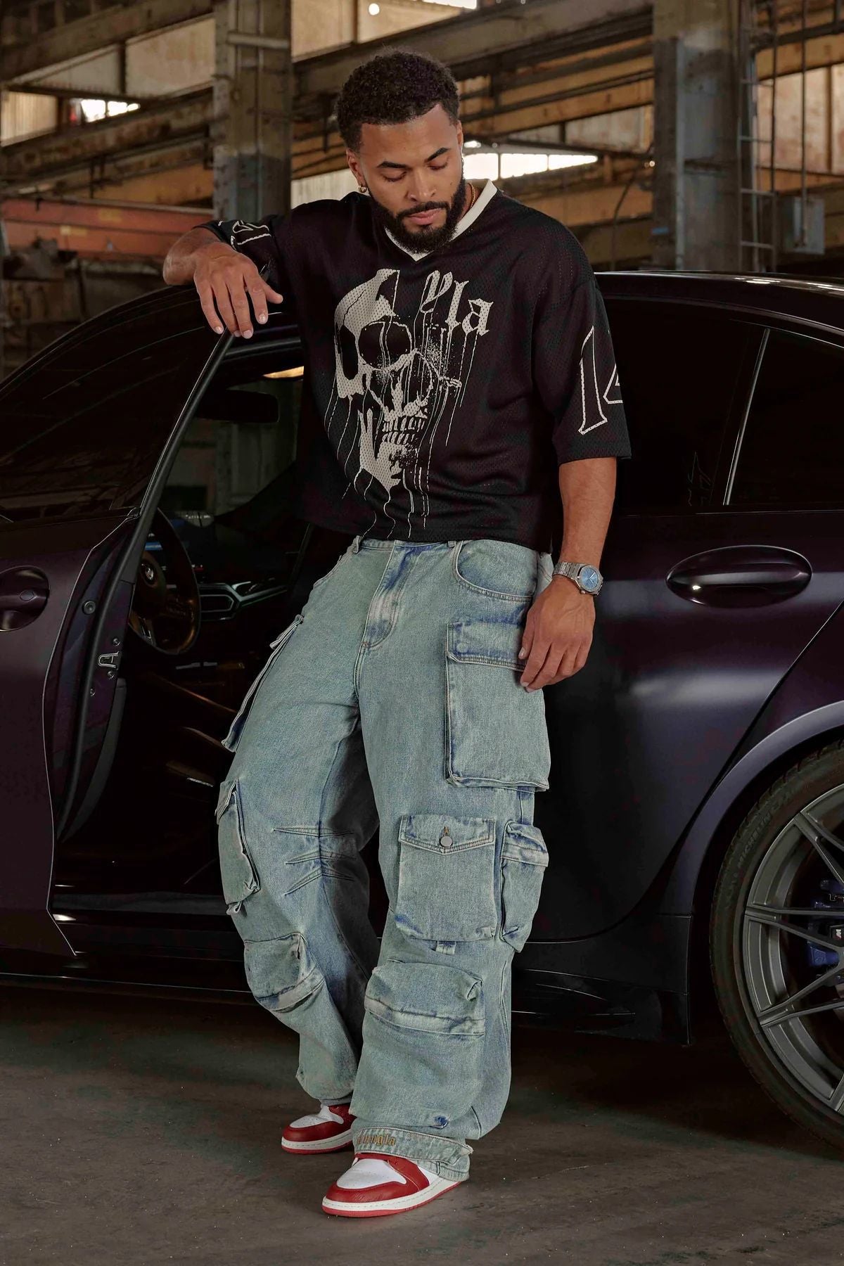 YOUNGLA 4015 Drippy Skull Jersey