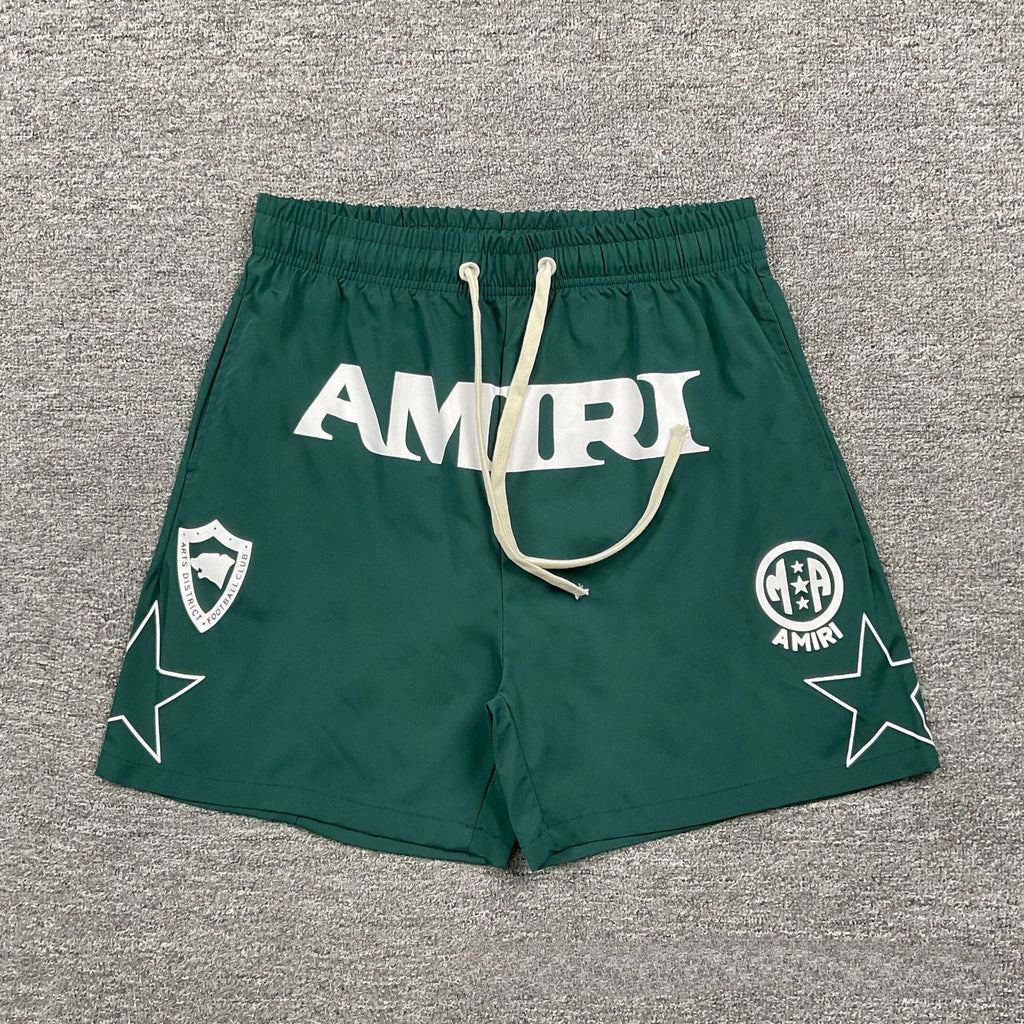 Amiri Star Letter Print Casual Loose Beach Shorts Unisex