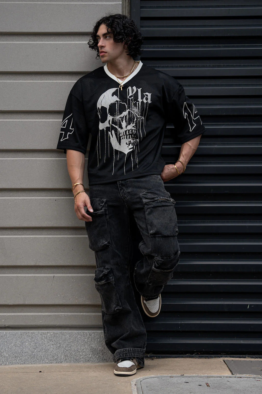 YOUNGLA 4015 Drippy Skull Jersey