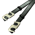 S Shape Buckle Leather Belt Modern Minimalist Black Waist Belt