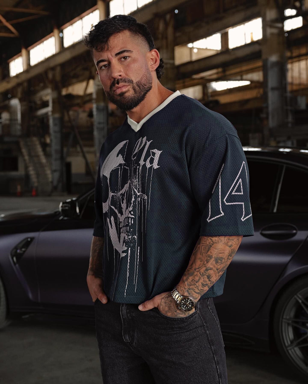 YOUNGLA 4015 Drippy Skull Jersey