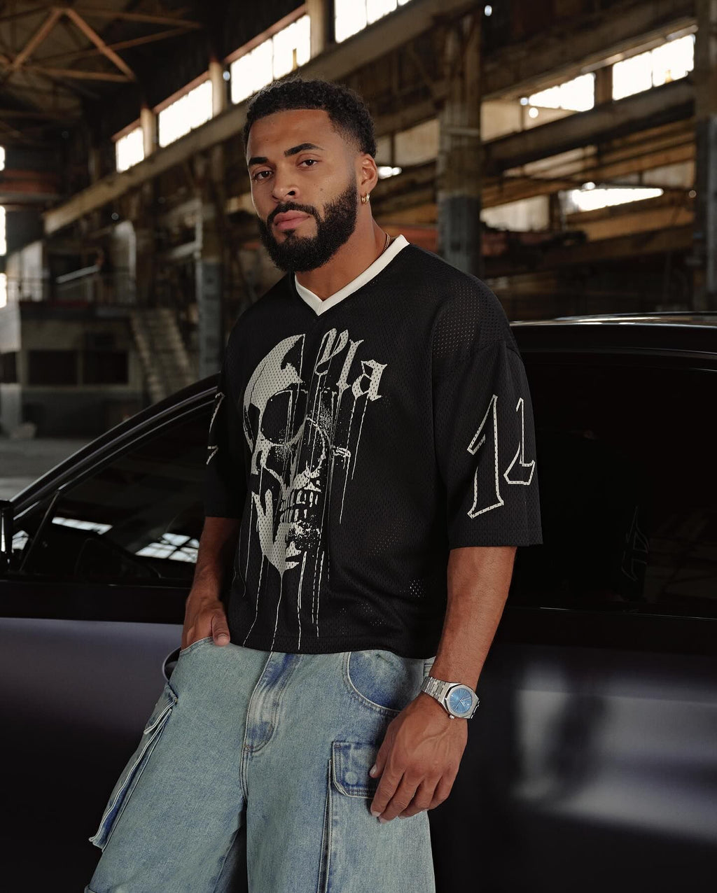 YOUNGLA 4015 Drippy Skull Jersey