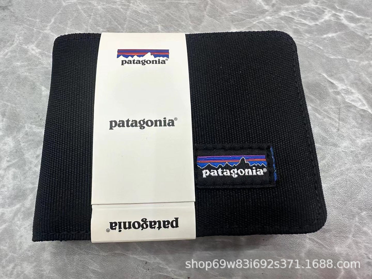 Patagonia Patch Logo Bifold Wallet Multi Oxford Canvas Card Holder