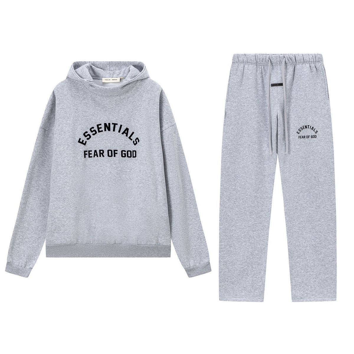 Fear Of God Essentials 3D Silicone Logo Fleece Hoodie Sweatpants Set
