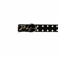 PCCVISION Logo Leather Belt Detachable Buckle Punk Rivet Waist Belt