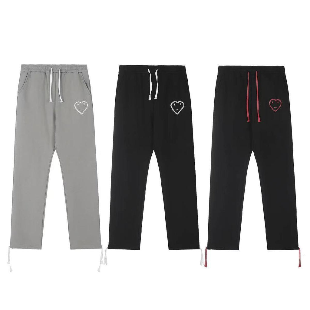 Heart Embroidered Hoodie Sweatpants Set
