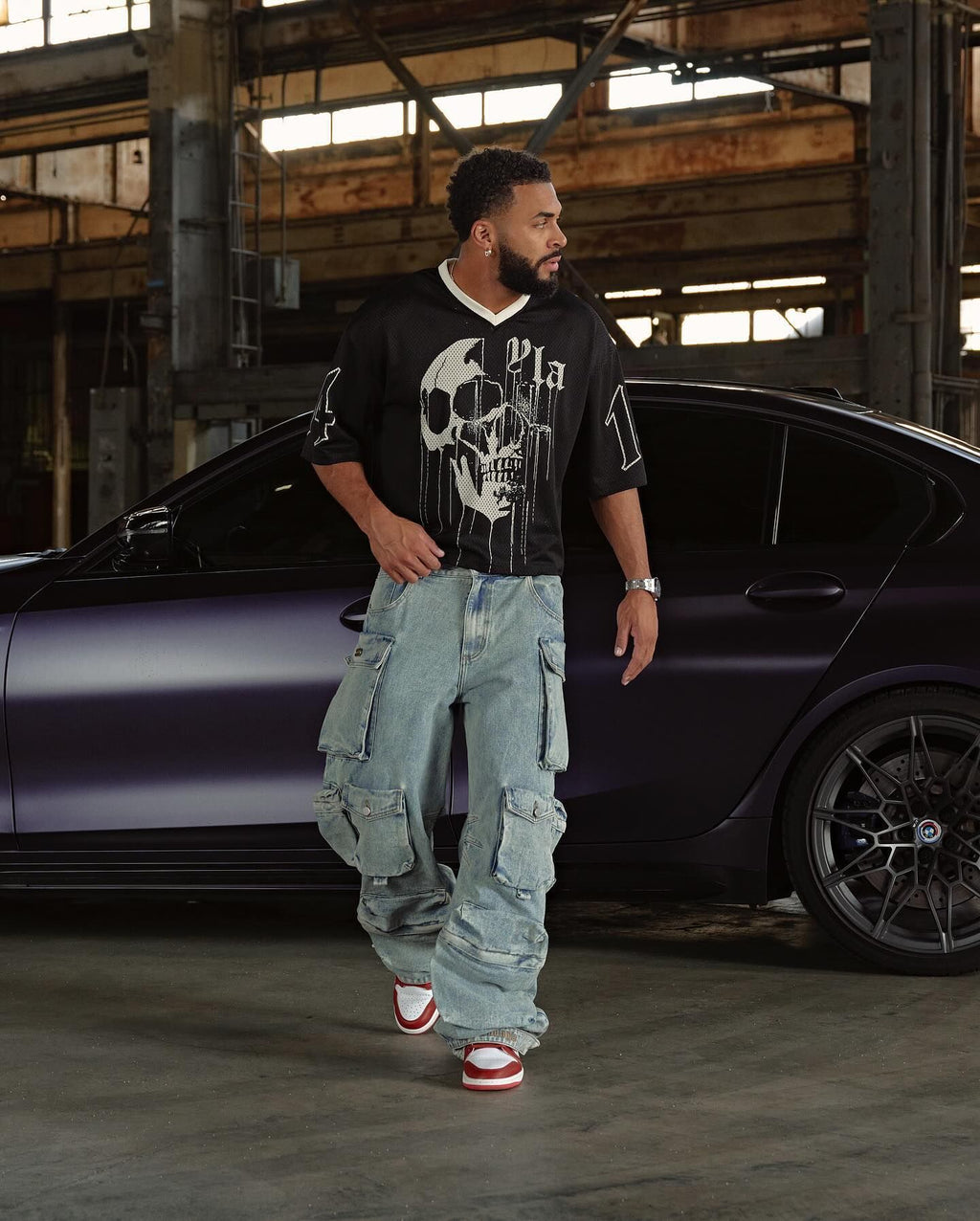 YOUNGLA 4015 Drippy Skull Jersey
