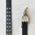 WHISTLEHUNTER Dove Metal Buckle Punk Retro Glossy Leather Waist Belt
