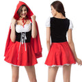 Halloween Women Little Red Riding Hood Cosplay Fairy Tale Party Dress