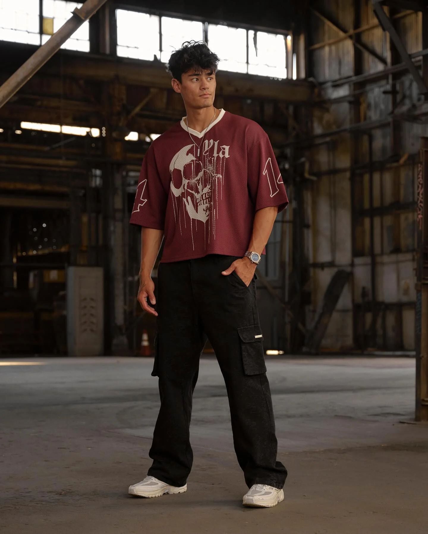 YOUNGLA 4015 Drippy Skull Jersey