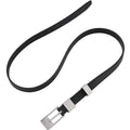 Volcano Log Slim Leather Belt Square Silver Pin Buckle Waist Belt