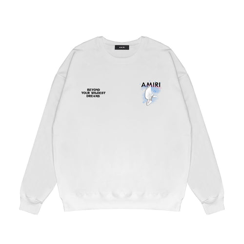 AMIRI Dove Graphic Crewneck Sweatshirt Street Casual Loose Pullover
