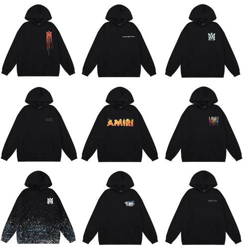 AMIRI Graphic Print Hoodie Streetwear Cotton Pullover Sweatshirt