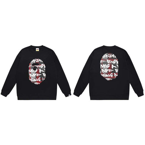 BAPE Ape Head Crewneck Sweatshirt Multi Print Streetwear Pullover