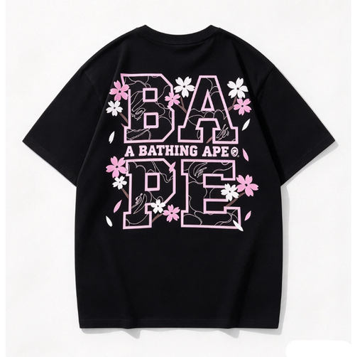 BAPE Ape Head Shark Print Loose Casual Unisex Short Sleeve T-Shirt