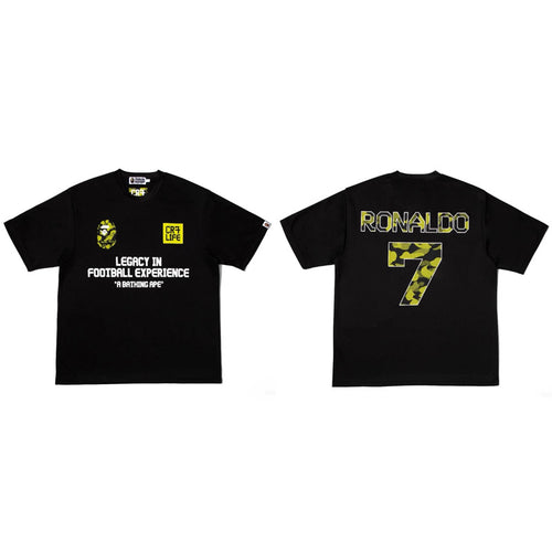 BAPE Ape Head Shark Print Loose Casual Unisex Short Sleeve T-Shirt
