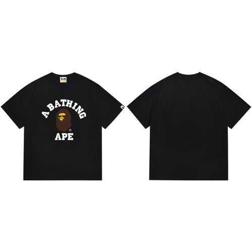 BAPE Ape Shark Graphic Print Loose Unisex Heavyweight Cotton T-Shirt