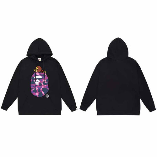 BAPE Hoodie Baby Milo Ape Head Multi Graphic Street Fleece Pullover