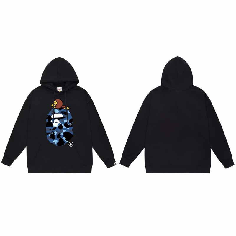 BAPE Hoodie Baby Milo Ape Head Multi Graphic Street Fleece Pullover